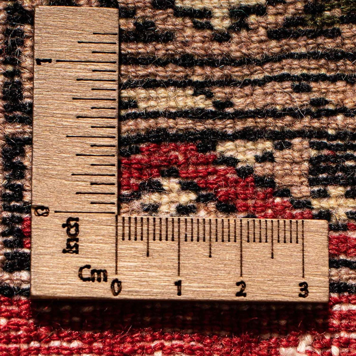 Dywan pakistański kwadratowy  - 63 x 62 cm - czerwony