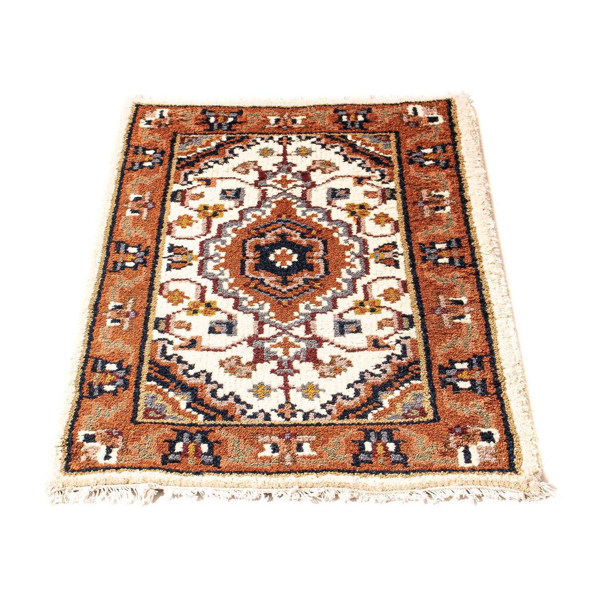Orientalny dywan - Bijar - Indus - 91 x 60 cm - beżowy