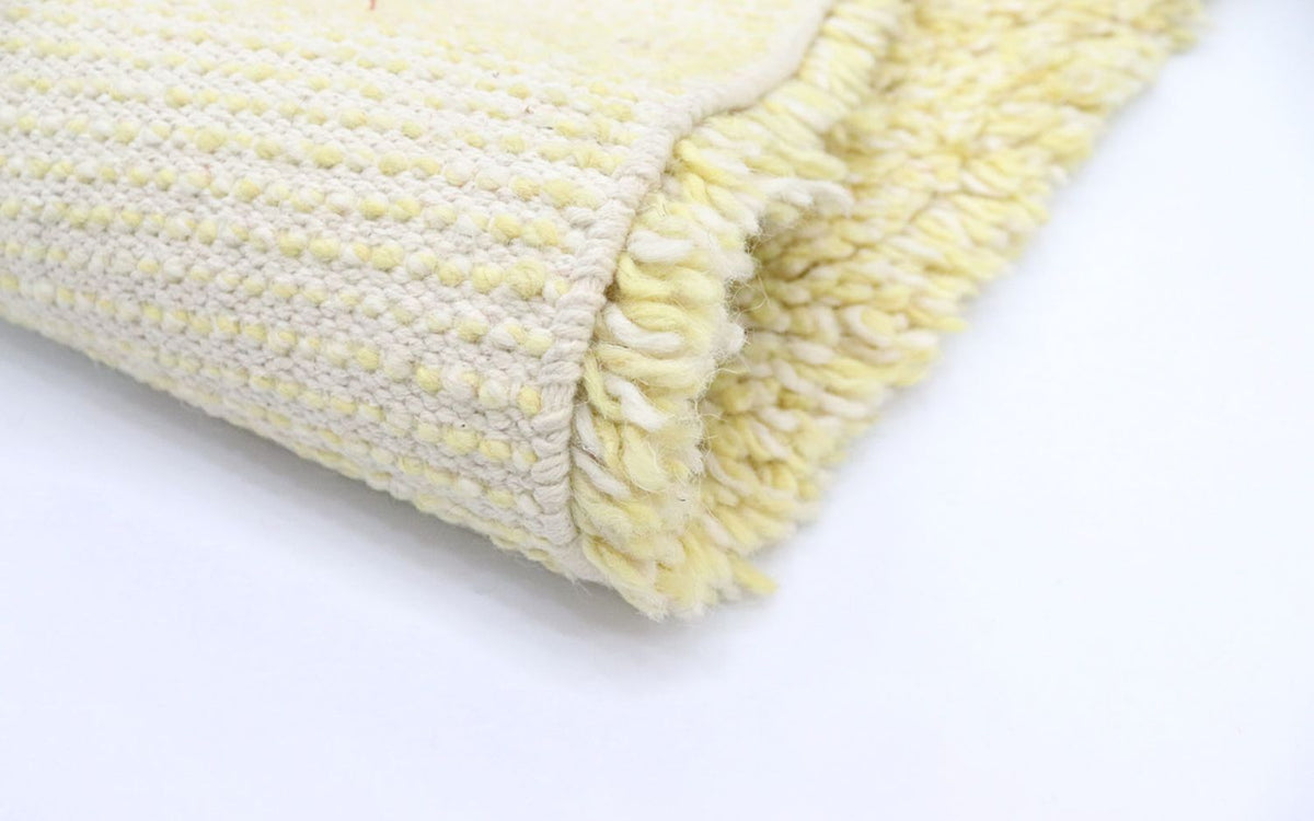 Dywan o wysokim runie - 158 x 90 cm - beżowy