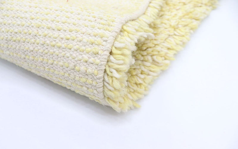 Dywan o wysokim runie - 158 x 90 cm - beżowy