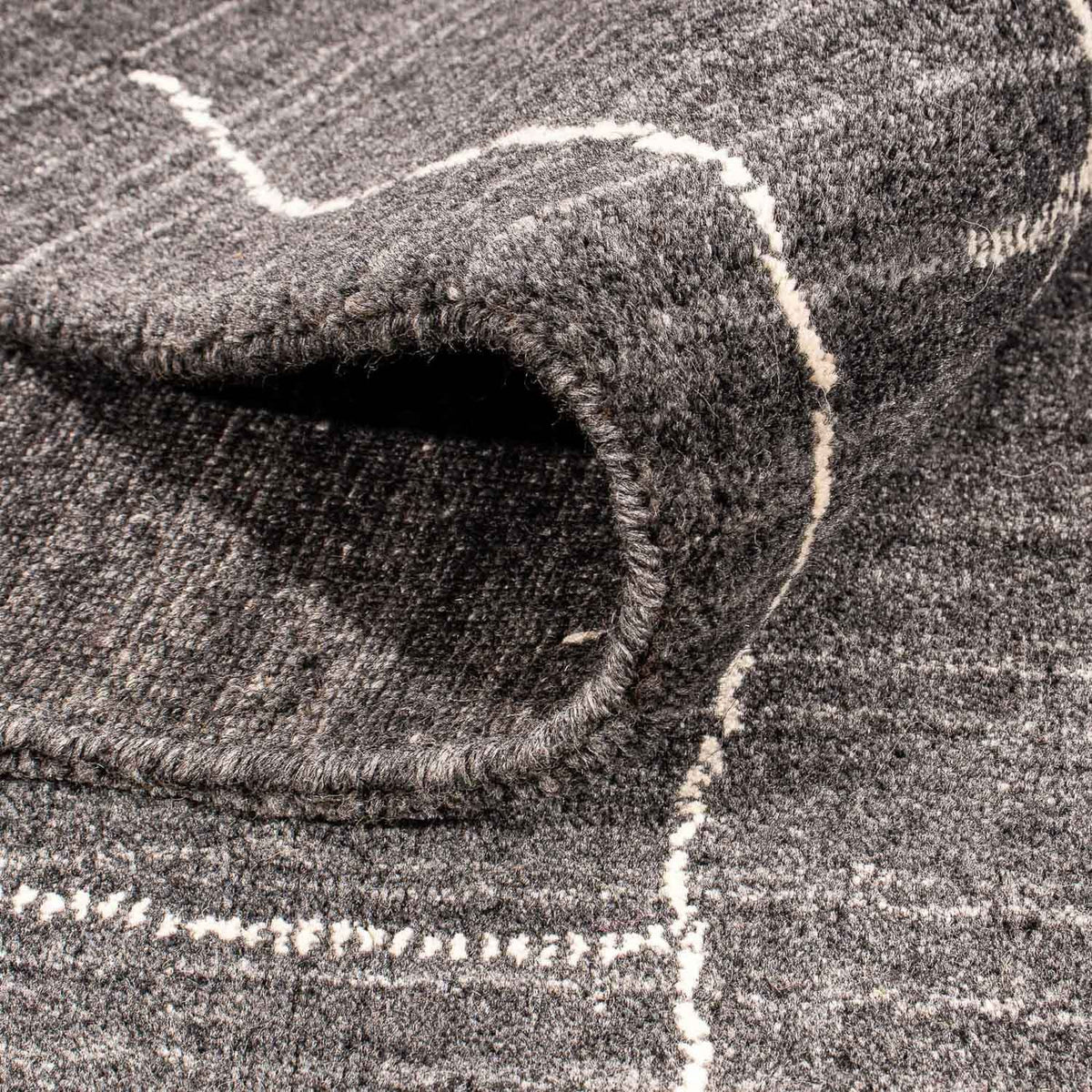 Dywan Gabbeh - Loribaft Indus - 200 x 142 cm - ciemnobrązowy