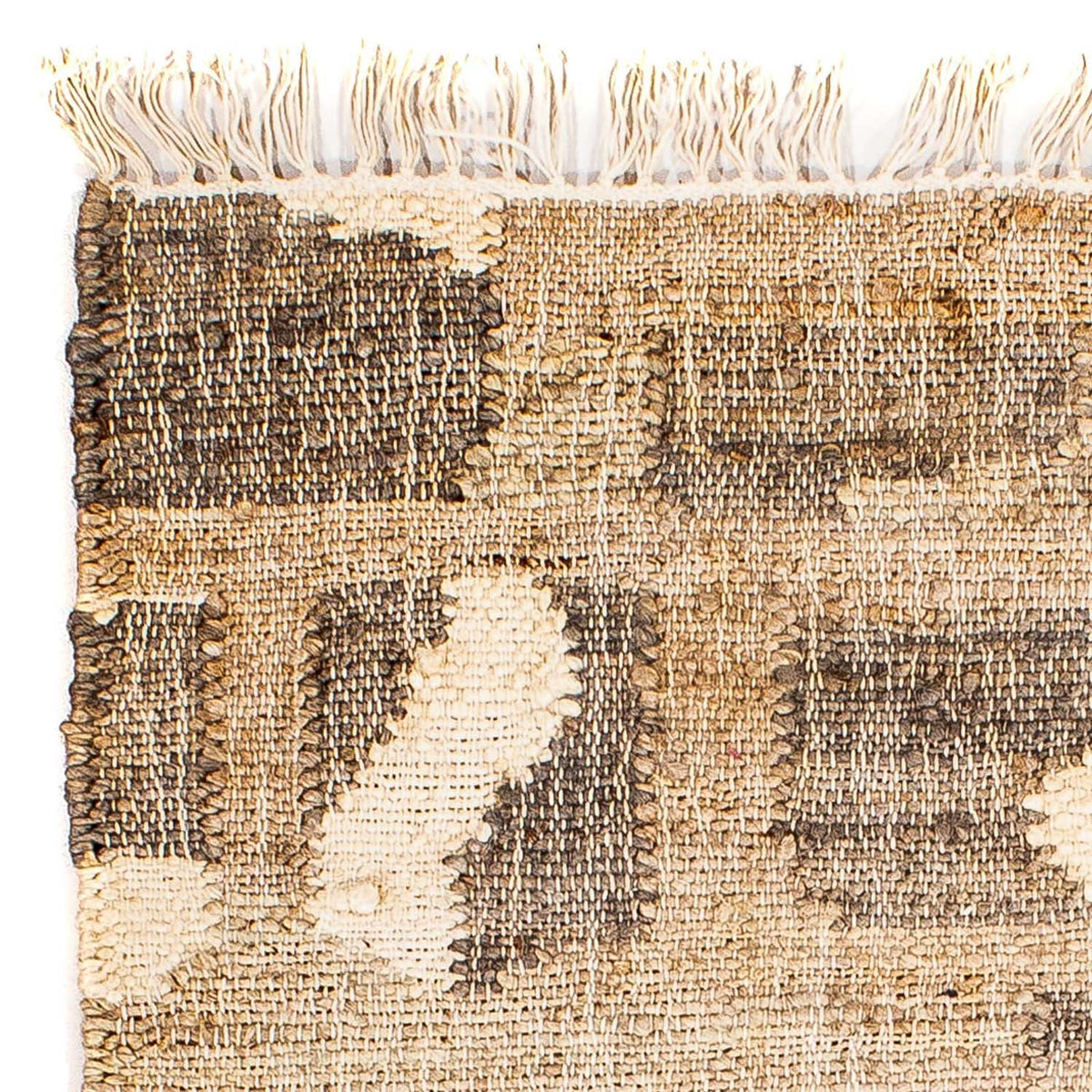 Dywan Kelim - modny kwadratowy  - 62 x 61 cm - jasnobrązowy