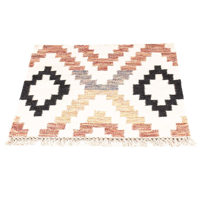 Dywan Kelim - modny kwadratowy  - 69 x 67 cm - beżowy