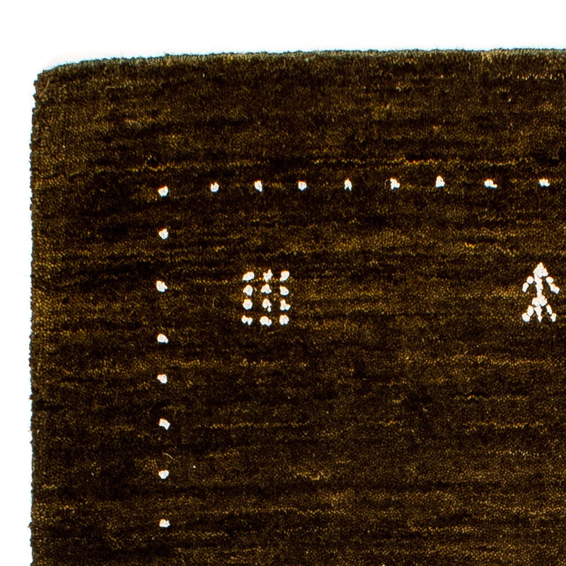 Dywan Gabbeh - Loribaft Indus - 91 x 64 cm - ciemnobrązowy