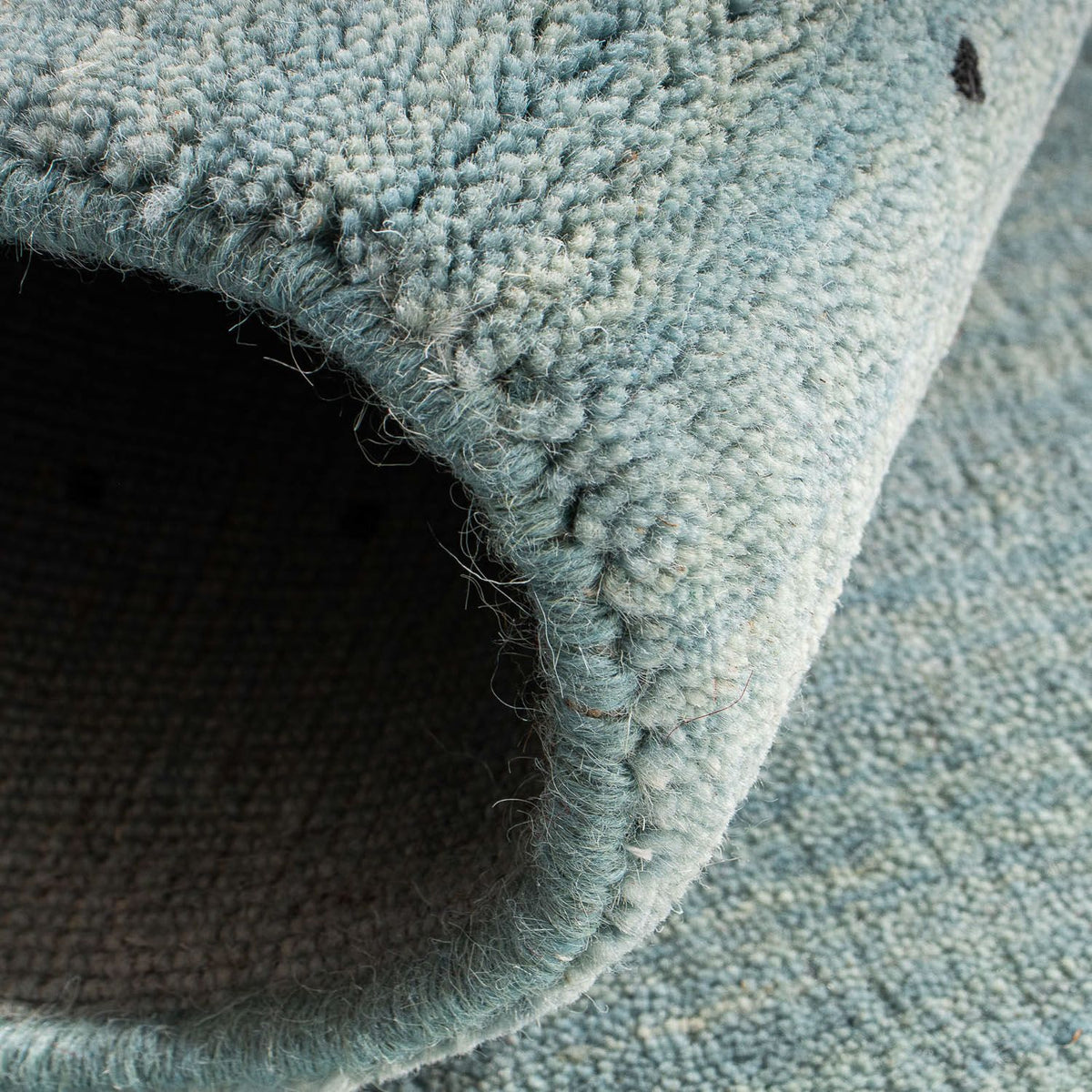 Dywan Gabbeh - Loribaft Indus - 140 x 70 cm - jasnoniebieski