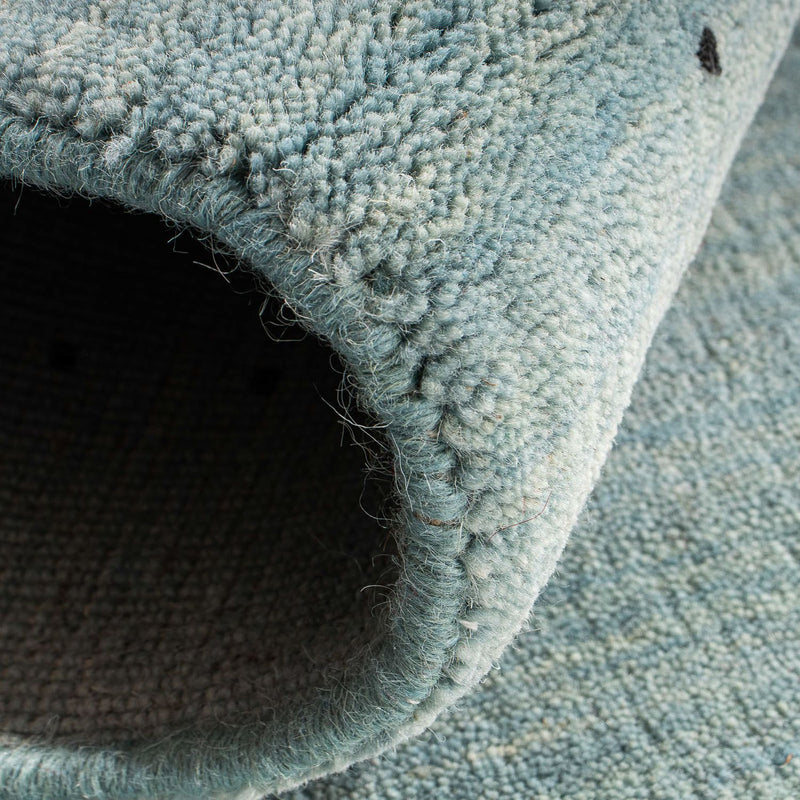 Dywan Gabbeh - Loribaft Indus - 140 x 70 cm - jasnoniebieski