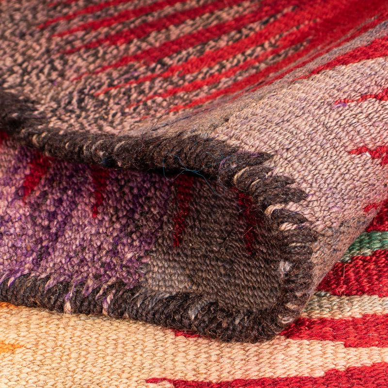 Biegacz Dywan Kelim - Stary - 265 x 125 cm - wielokolorowy