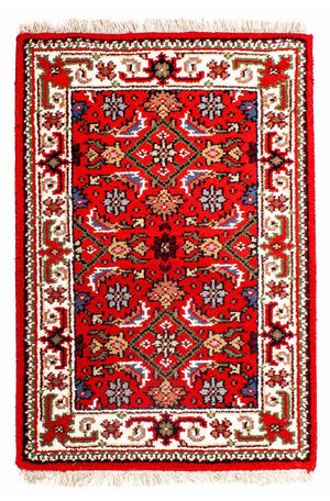 Orientalny dywan - Bijar - Indus - 90 x 60 cm - czerwony