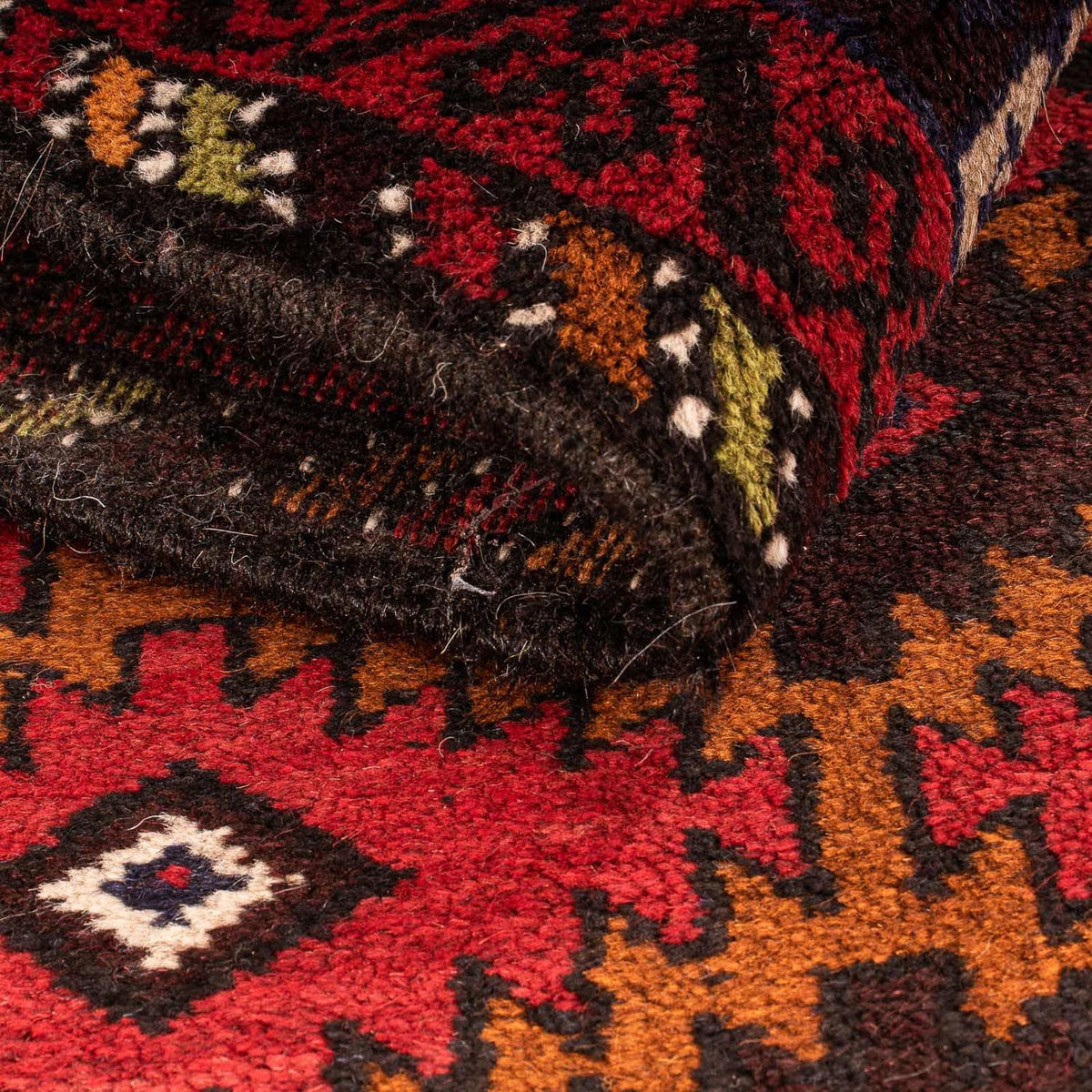 Dywan beludżycki - 125 x 80 cm - ciemna czerwień