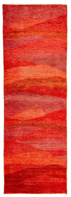 Biegacz Dywan Gabbeh - Indus - 197 x 77 cm - czerwony