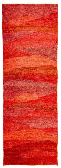 Biegacz Dywan Gabbeh - Indus - 197 x 77 cm - czerwony