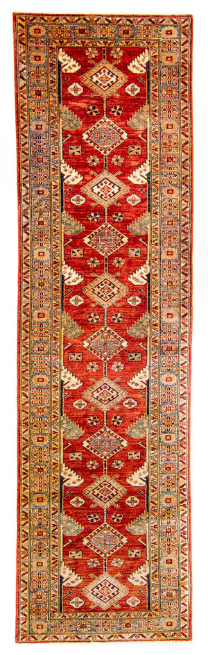 Biegacz Dywan Ziegler - Kazak - 321 x 84 cm - czerwony