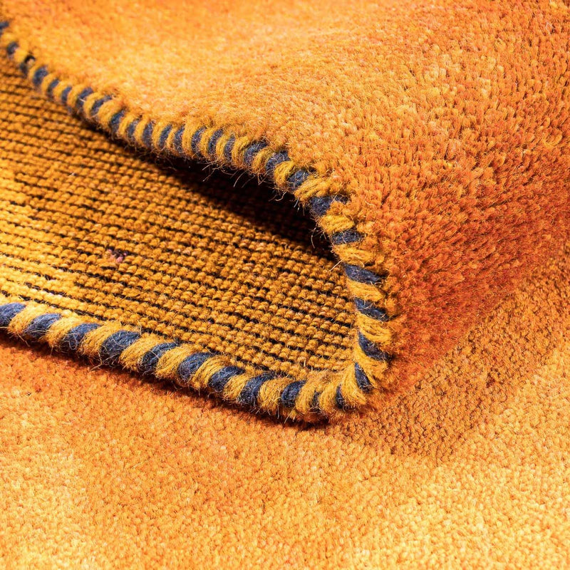 Biegacz Dywan Gabbeh - Loribaft Perski - 395 x 80 cm - pomarańczowy