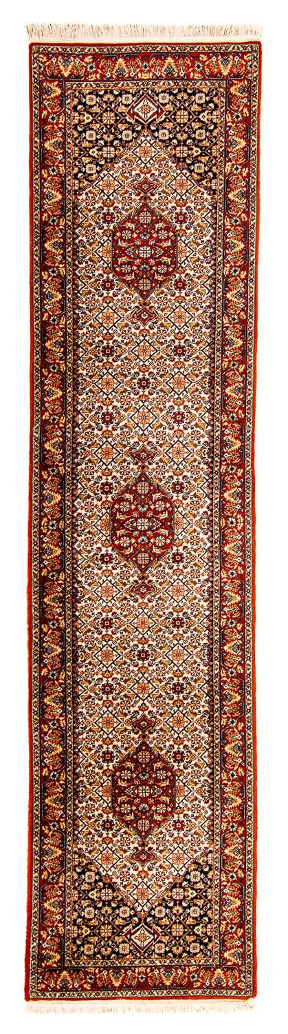 Biegacz Orientalny dywan - Bijar - Indus - 340 x 77 cm - beżowy