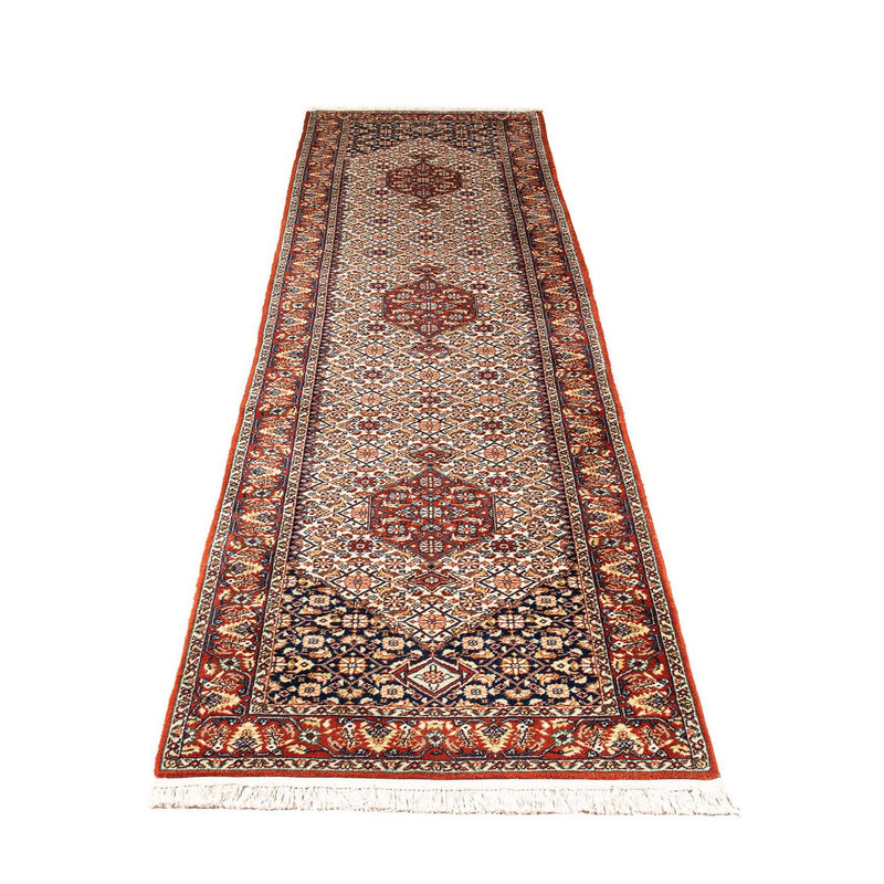 Biegacz Orientalny dywan - Bijar - Indus - 340 x 77 cm - beżowy