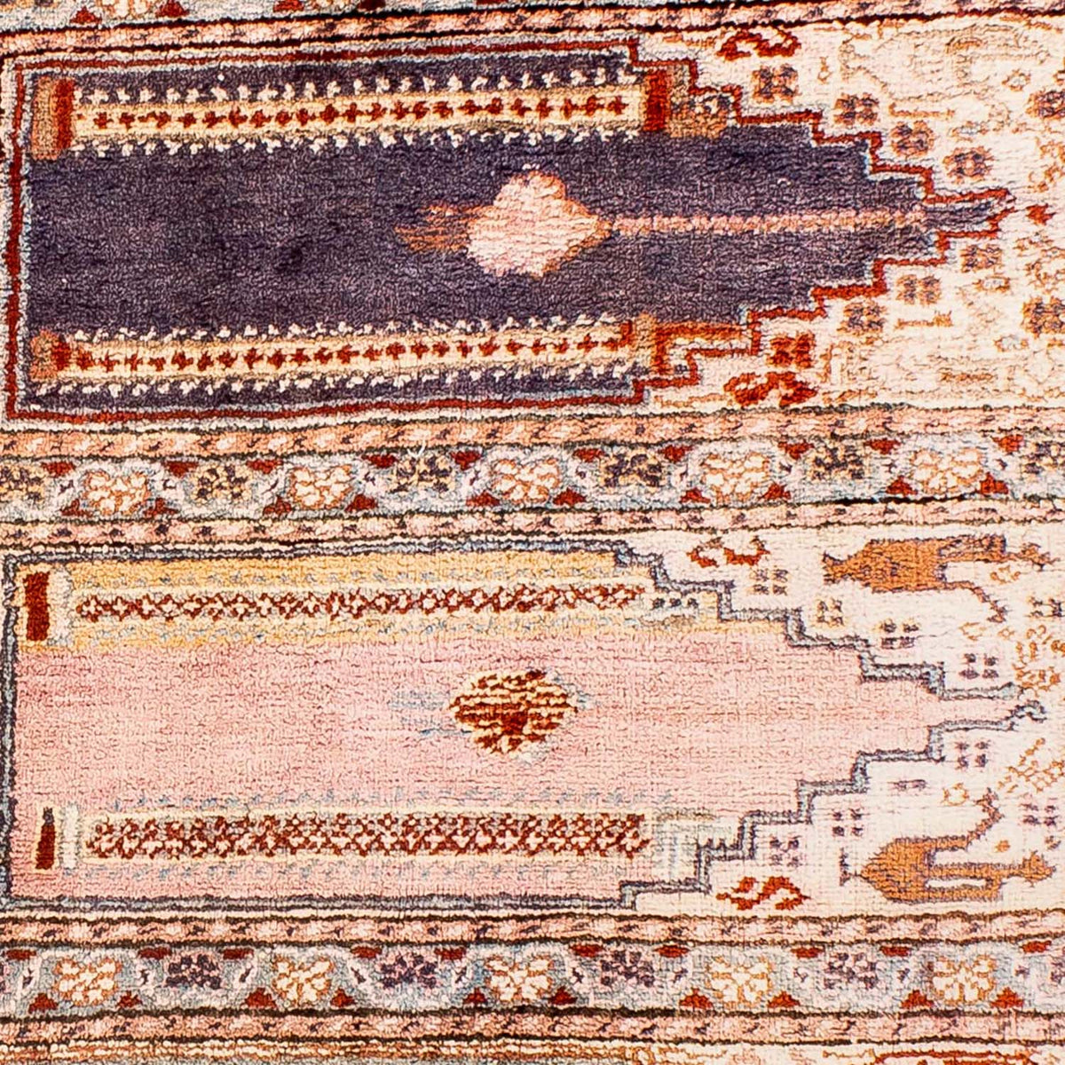 Jedwabny dywan - Kayseri - 127 x 90 cm - wielokolorowy