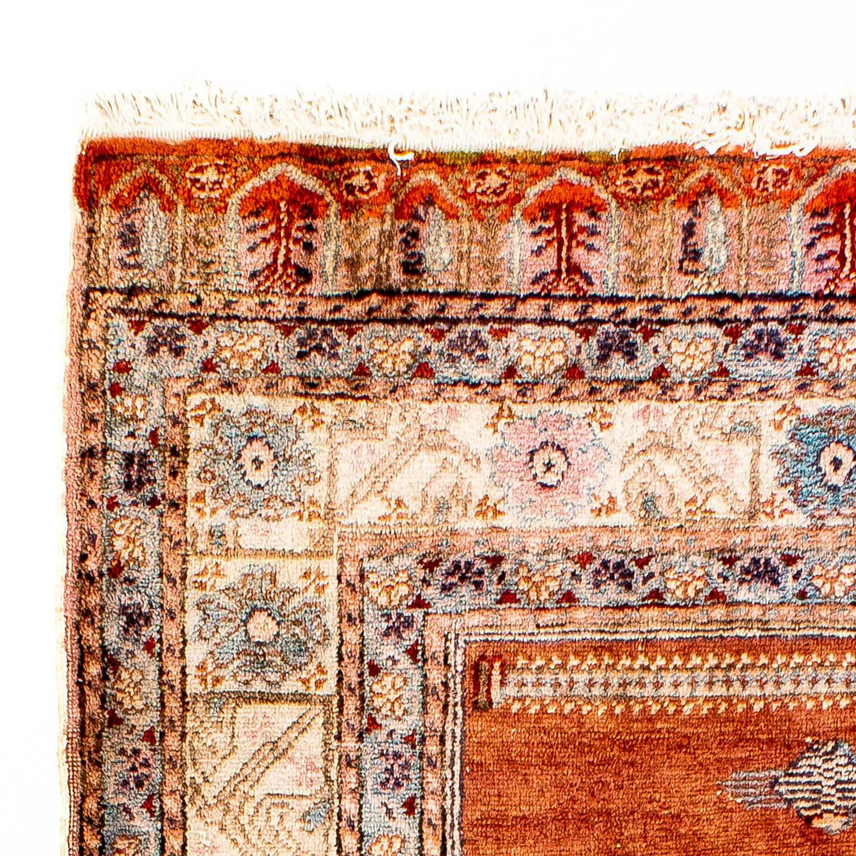 Jedwabny dywan - Kayseri - 127 x 90 cm - wielokolorowy