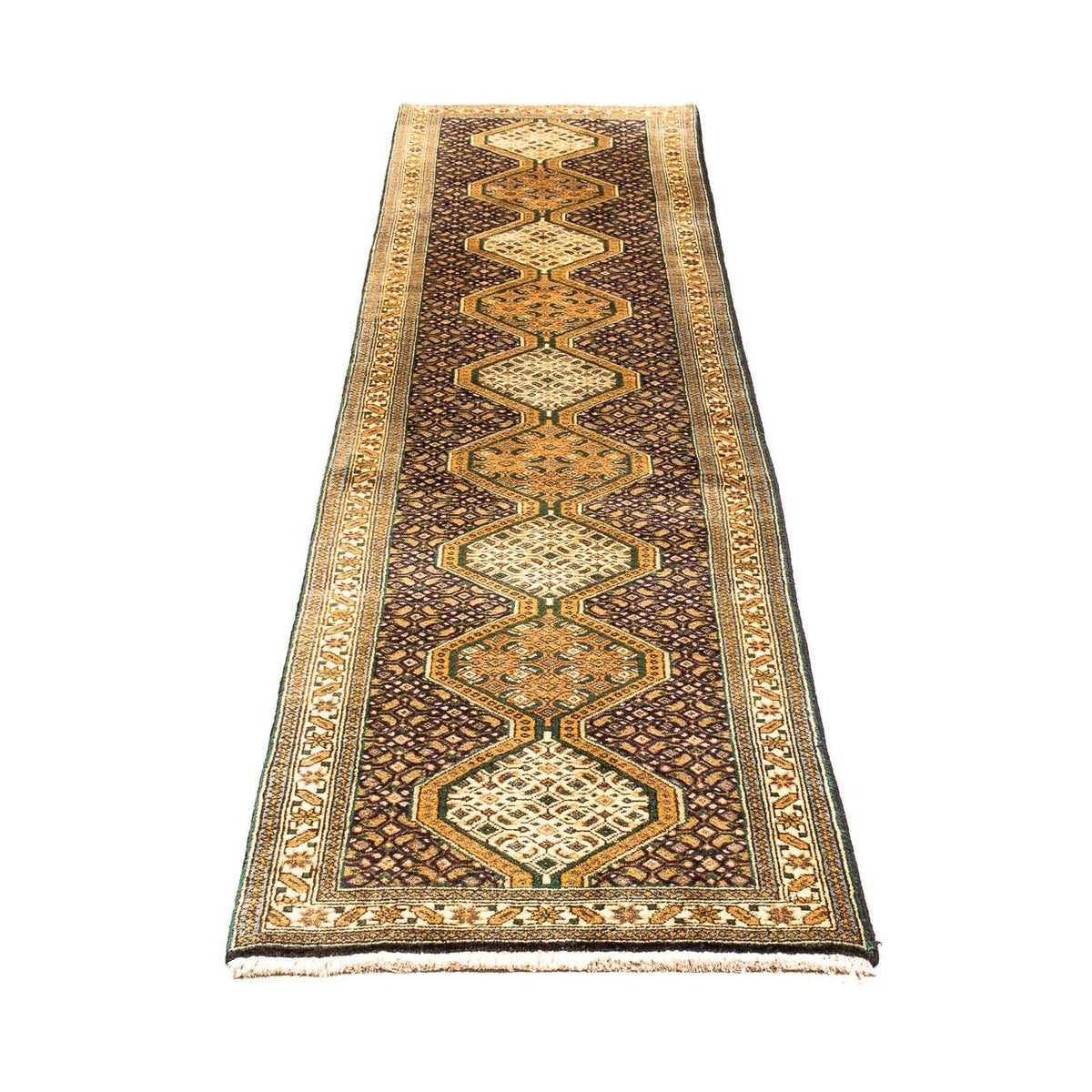 Biegacz Perski dywan - Nomadyczny - 297 x 70 cm - ciemnoniebieski