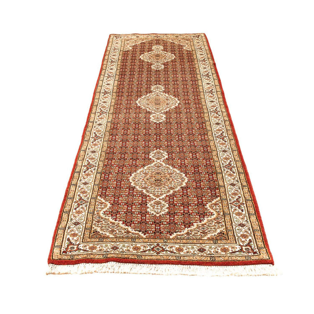 Biegacz Dywan orientalny - Tabriz - 296 x 83 cm - ciemna czerwień