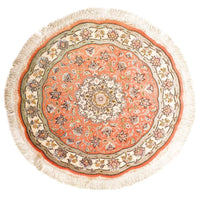 Dywan perski - Tabriz - Królewski okrągły  - 102 x 102 cm - jasna czerwień