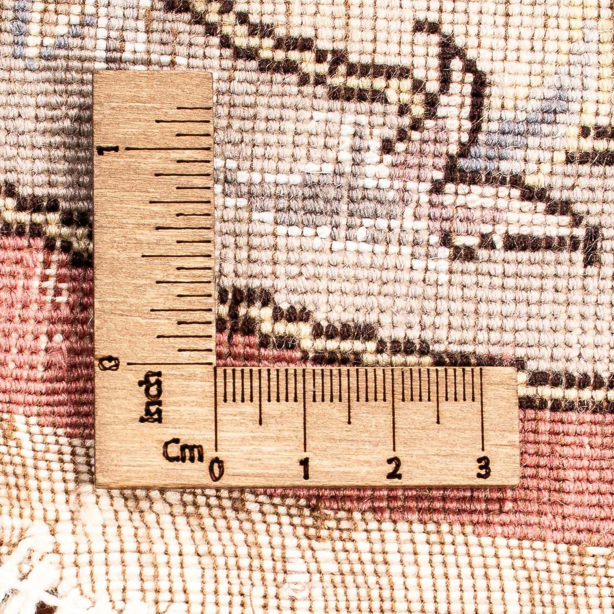 Dywan perski - Tabriz - Królewski okrągły  - 102 x 102 cm - jasna czerwień