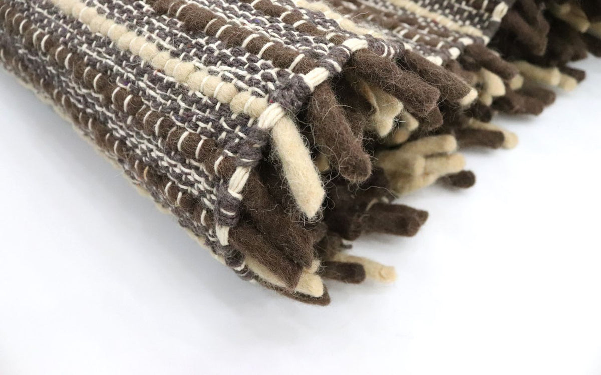 Dywan o wysokim runie - 198 x 129 cm - wielokolorowy