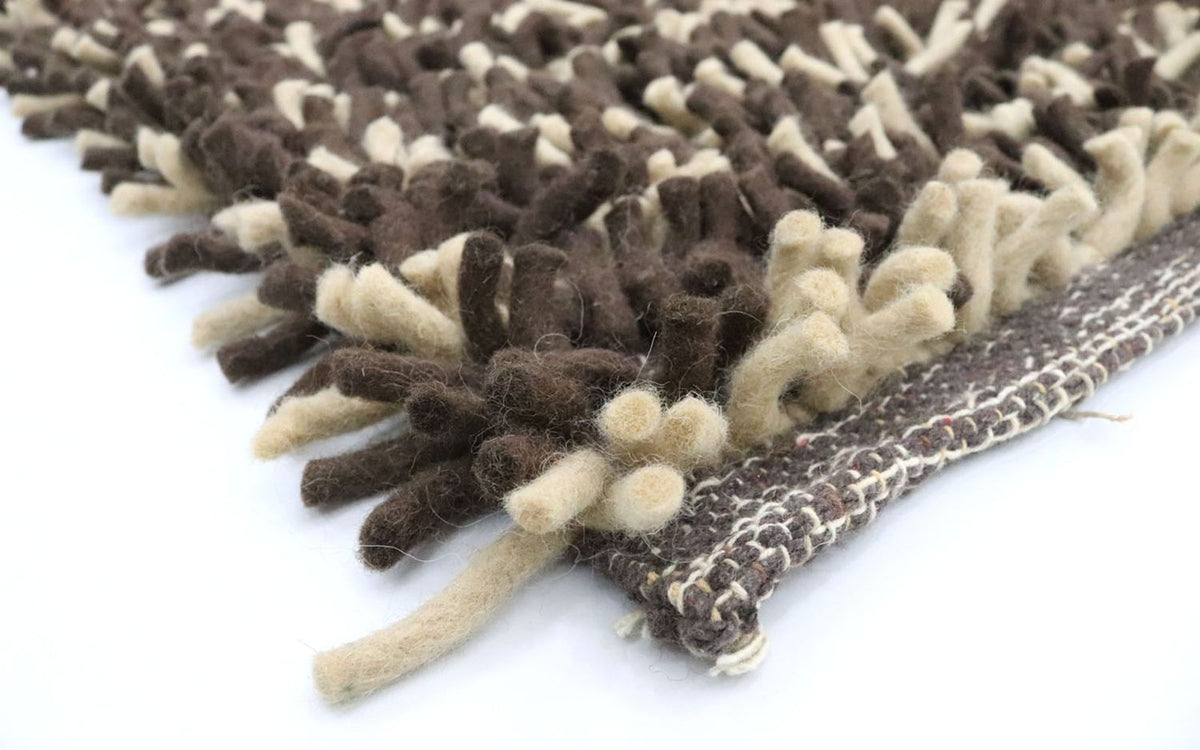 Dywan o wysokim runie - 198 x 129 cm - wielokolorowy