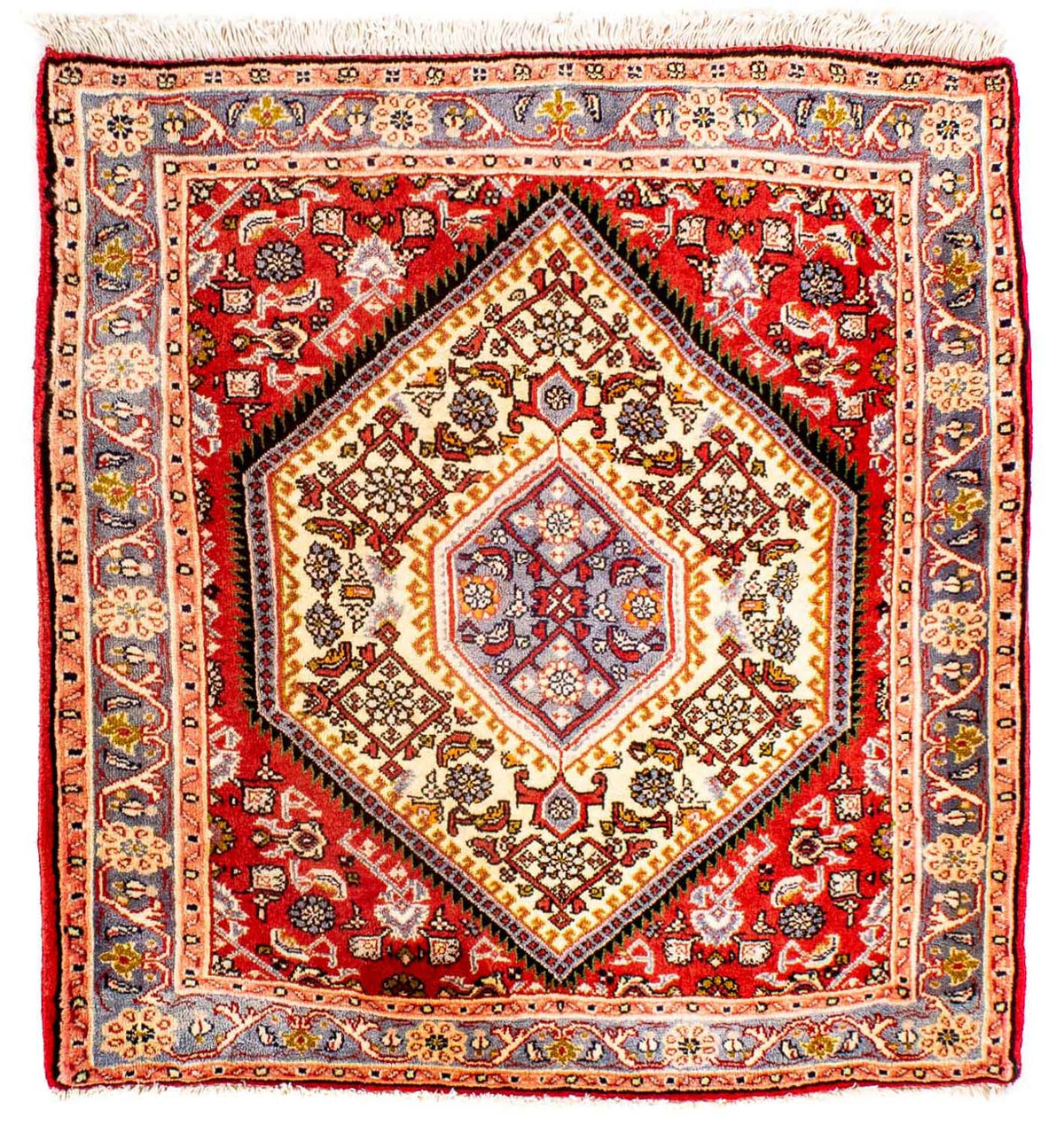 Perski dywan - Bijar - Royal kwadratowy  - 85 x 80 cm - czerwony