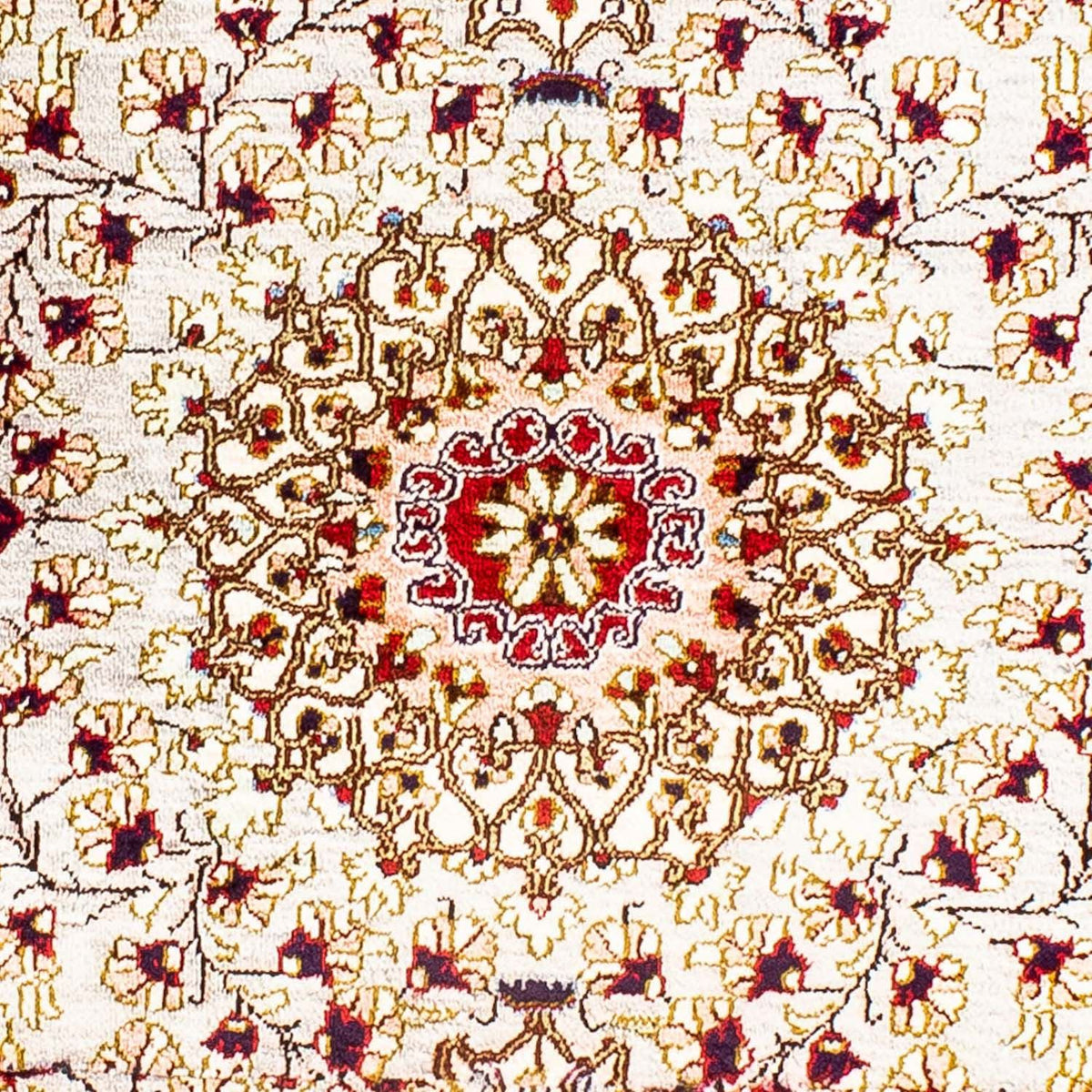 Jedwabny dywan - Ghom Silk - Premium - 80 x 59 cm - beżowy