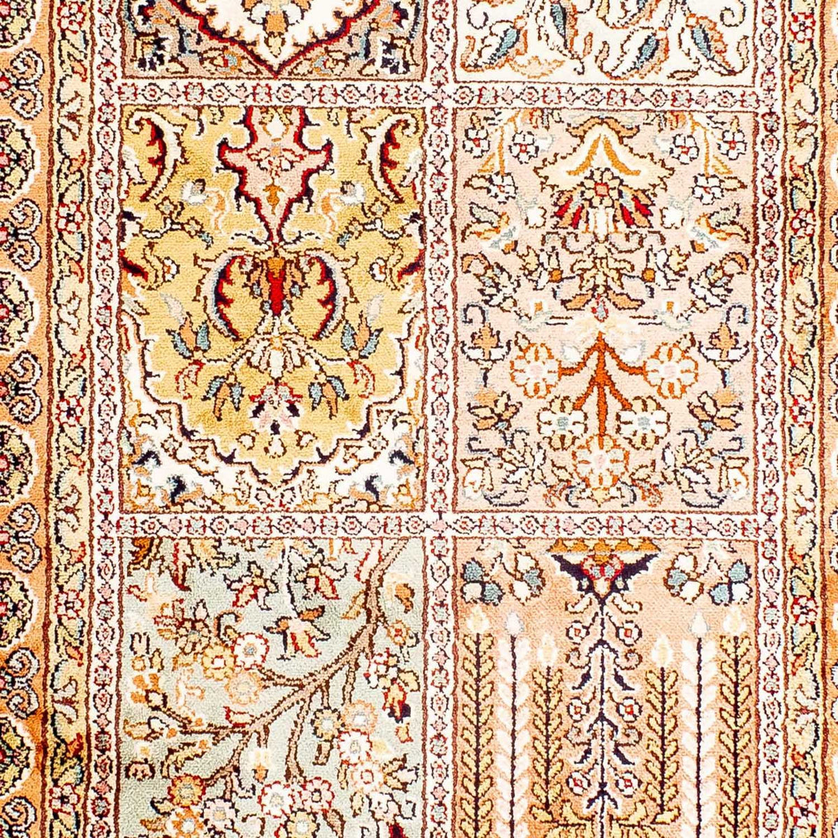 Jedwabny dywan - Kashmir Silk - 98 x 60 cm - beżowy
