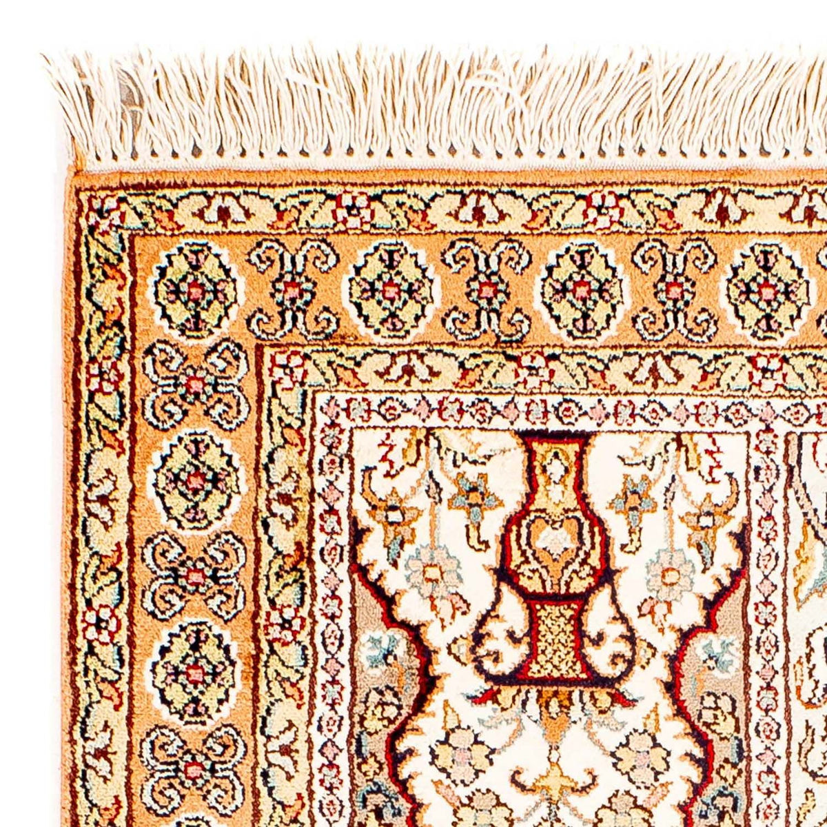 Jedwabny dywan - Kashmir Silk - 98 x 60 cm - beżowy