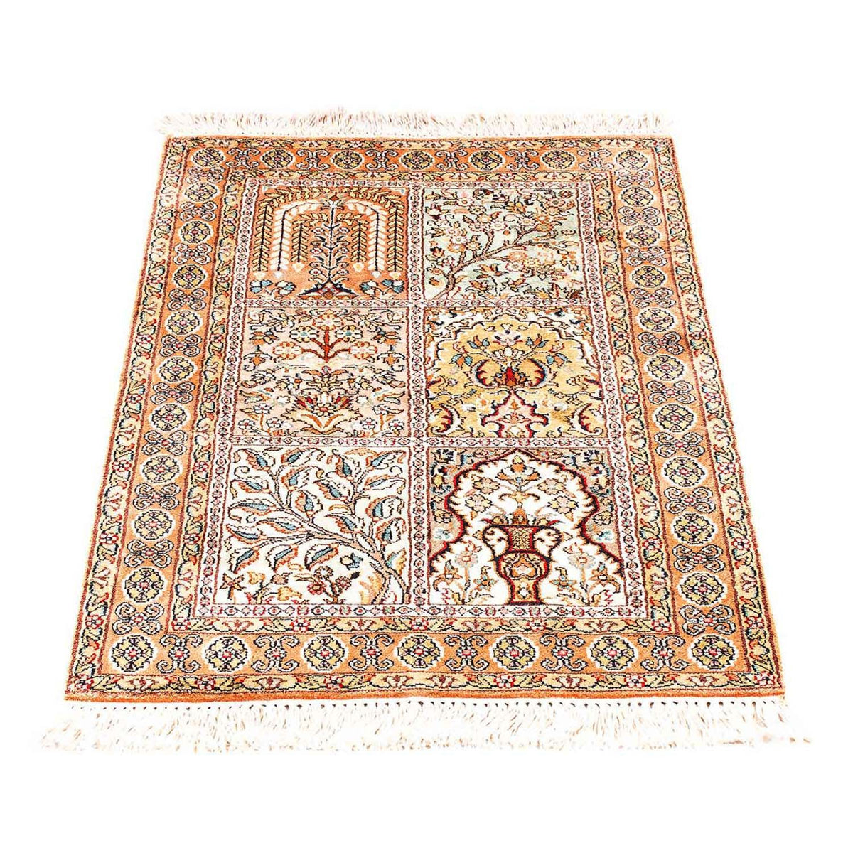 Jedwabny dywan - Kashmir Silk - 98 x 60 cm - beżowy