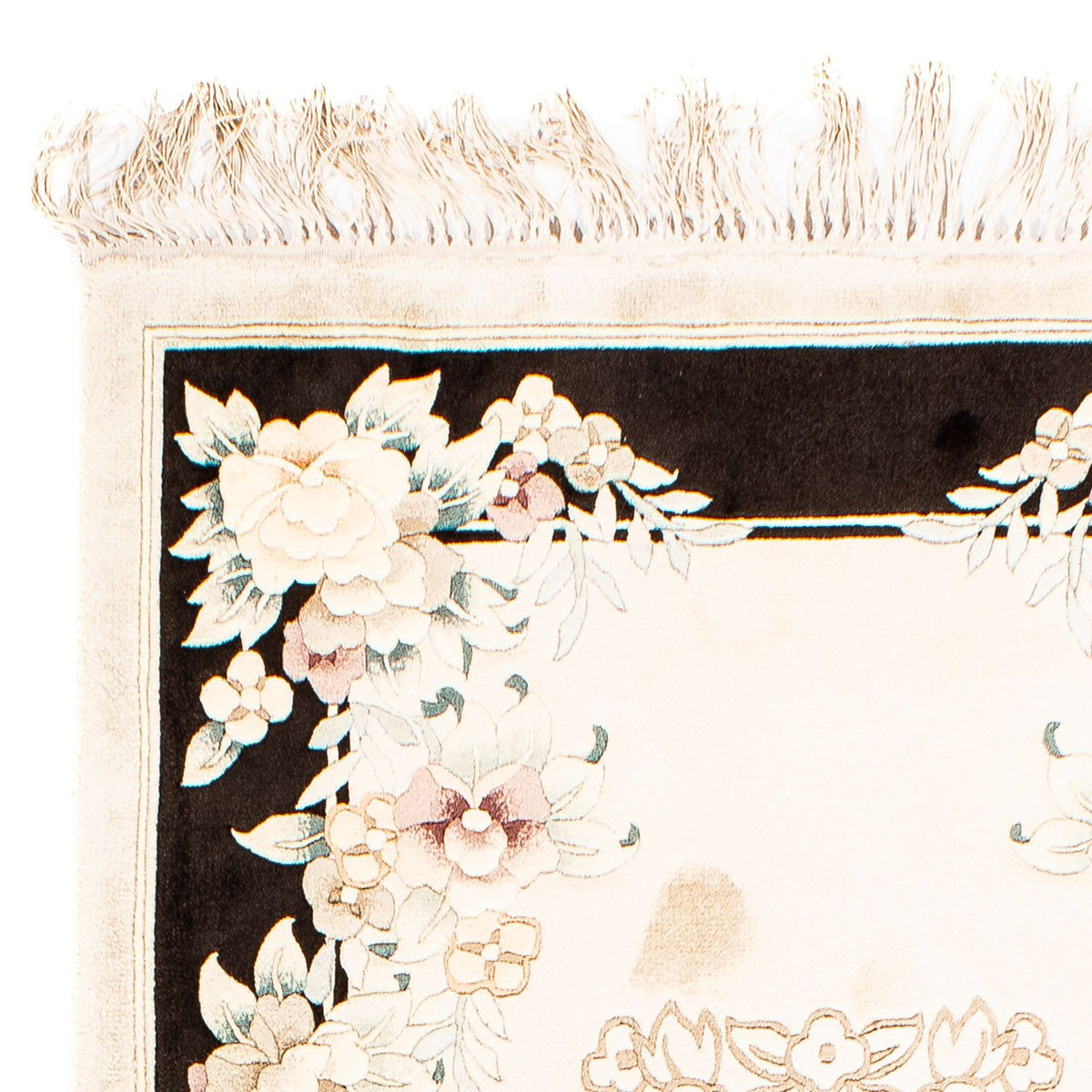 Dywan z jedwabiu - jedwab chiński - 138 x 69 cm - beżowy