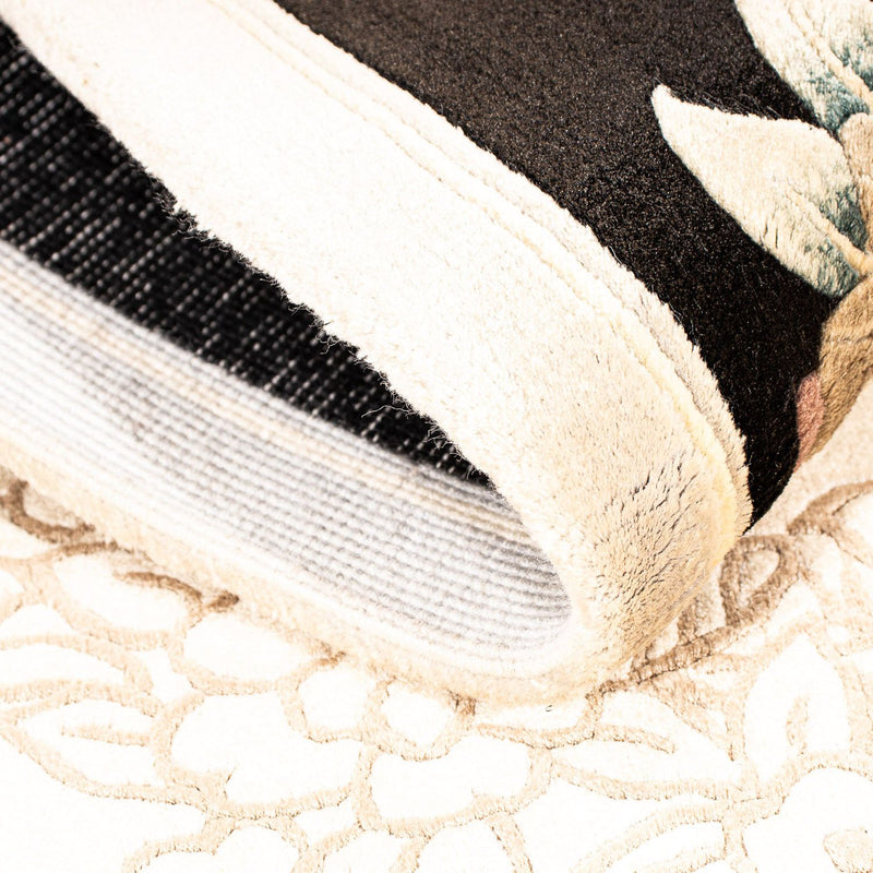 Dywan z jedwabiu - jedwab chiński - 138 x 69 cm - beżowy