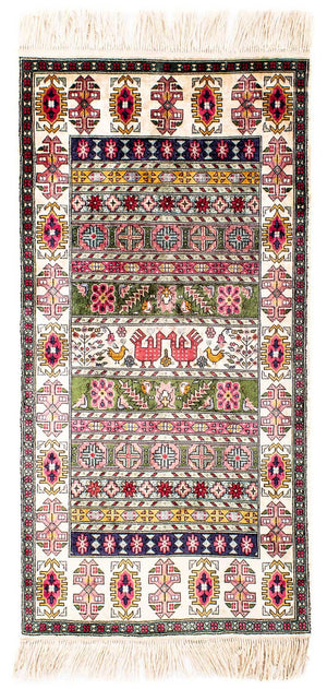 Biegacz Jedwabny dywan - Kayseri - 156 x 76 cm - wielokolorowy