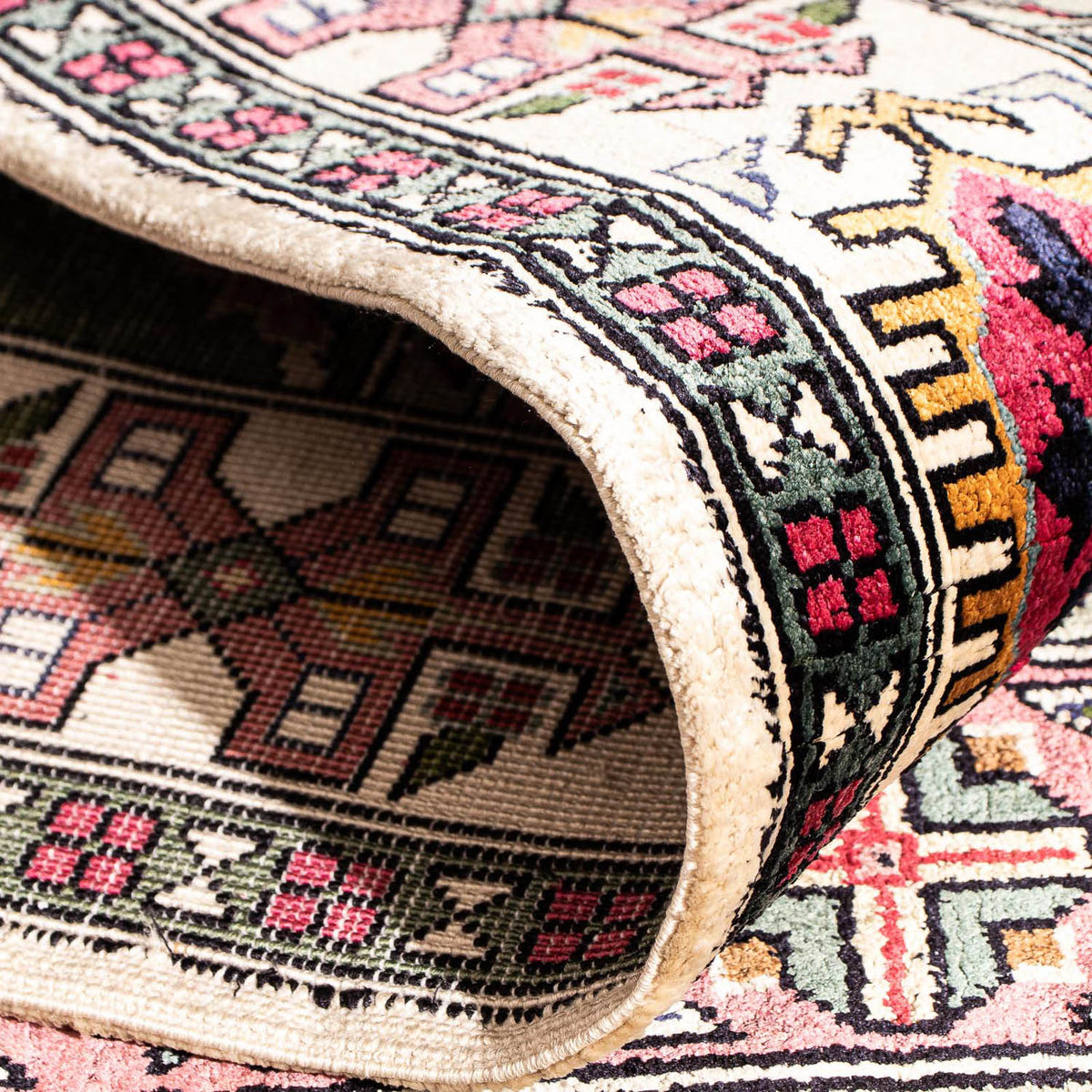 Biegacz Jedwabny dywan - Kayseri - 156 x 76 cm - wielokolorowy