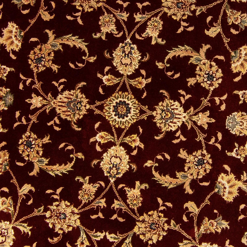 Dywan perski - Tabriz - Królewski okrągły  - 204 x 204 cm - ciemna czerwień