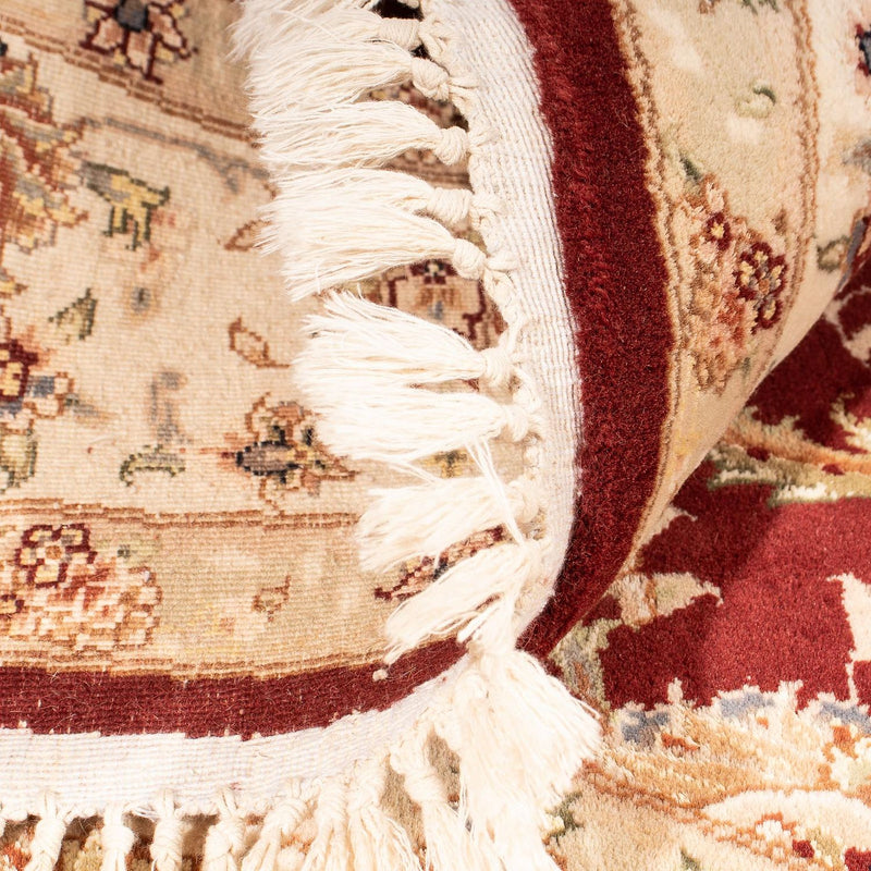 Dywan perski - Tabriz - Królewski okrągły  - 204 x 204 cm - ciemna czerwień