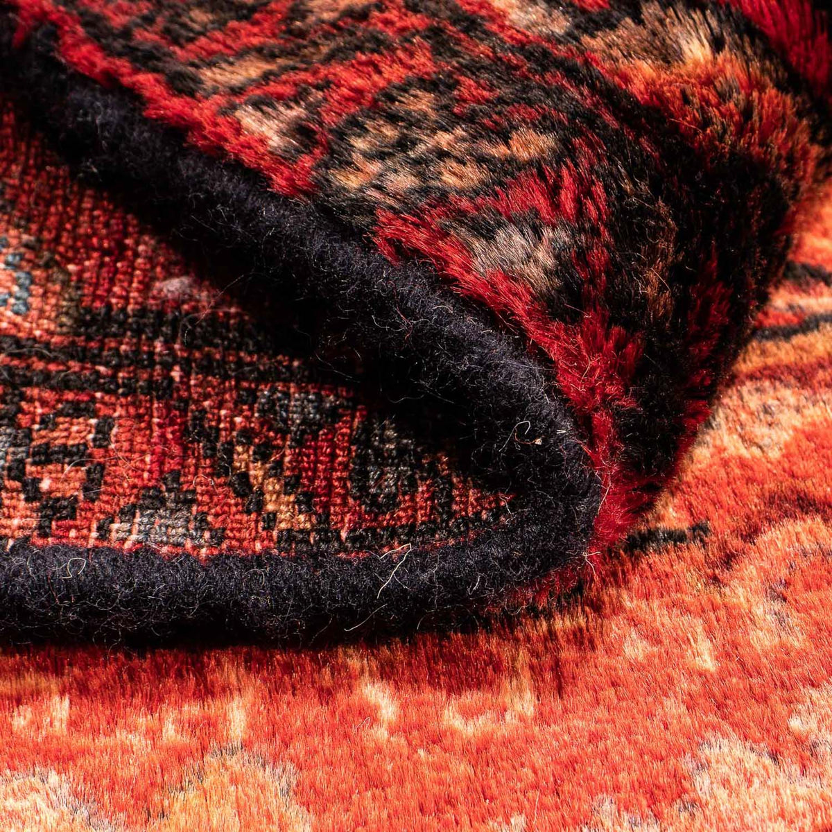 Perski dywan - Nomadyczny kwadratowy  - 92 x 82 cm - ciemna czerwień