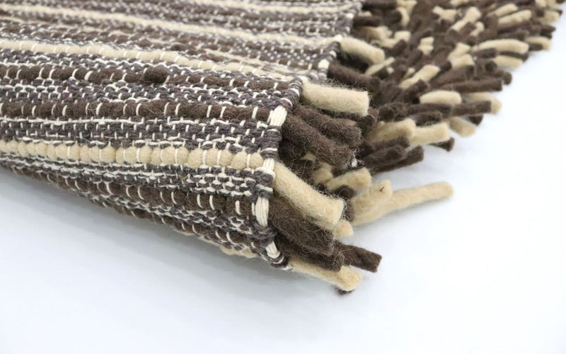 Dywan o wysokim runie - 200 x 124 cm - wielokolorowy