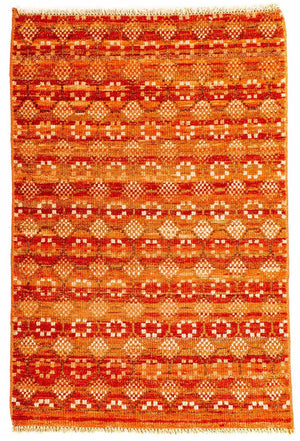 Designerski dywan - 92 x 62 cm - pomarańczowy
