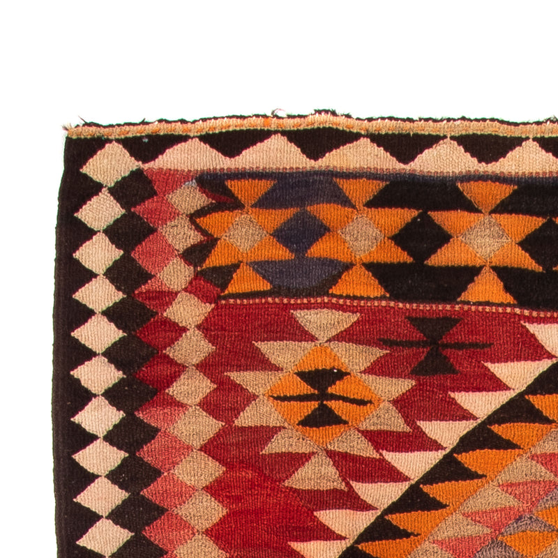 Biegacz Dywan Kelim - Stary - 380 x 135 cm - wielokolorowy