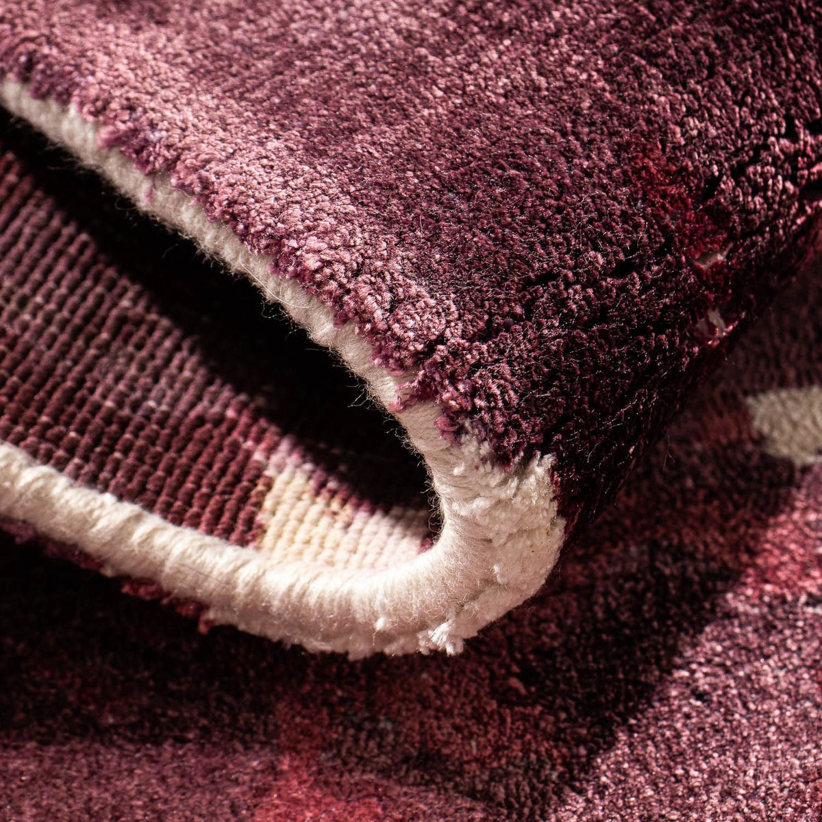 Dywan wiskozowy kwadratowy  - 70 x 70 cm - wielokolorowy