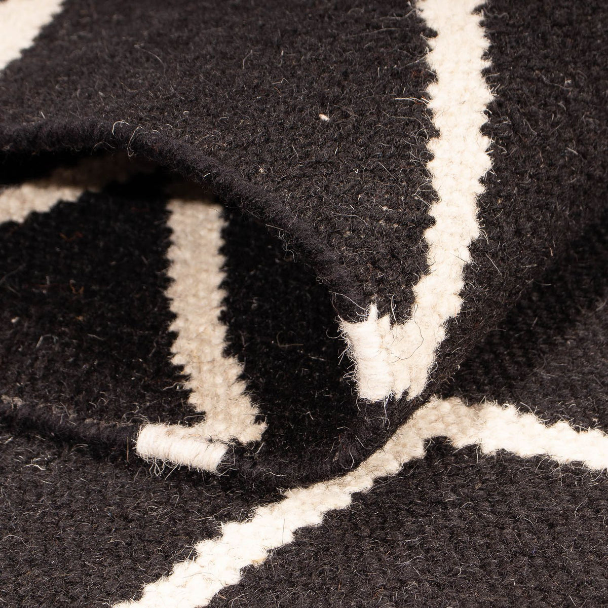 Dywan Kelim - modny - 160 x 80 cm - ciemnoniebieski