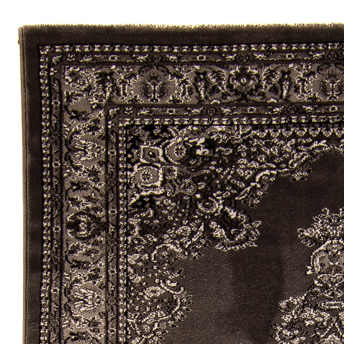 Nowoczesna wykładzina - 170 x 120 cm - ciemnobrązowy