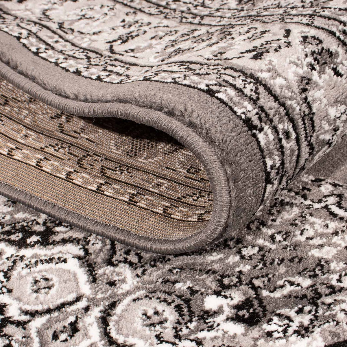 Nowoczesna wykładzina - 170 x 120 cm - ciemnobrązowy