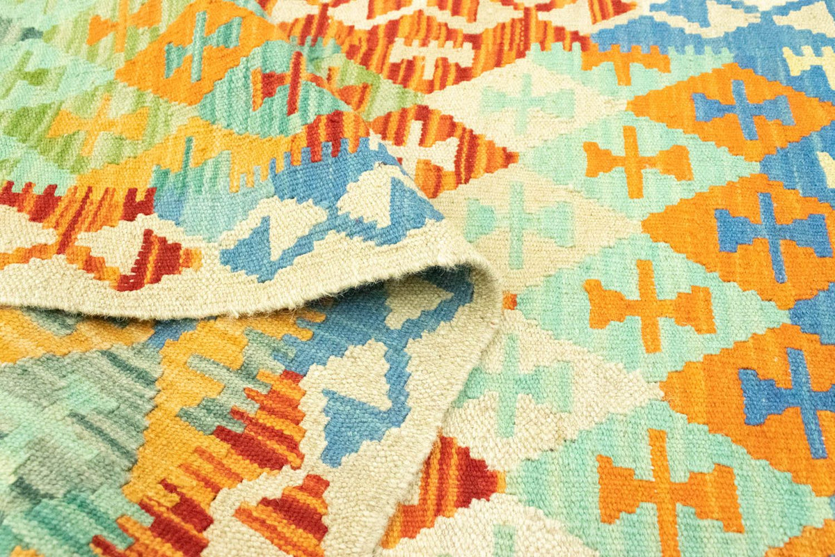 Biegacz Dywan Kelim - Orientalny - 197 x 64 cm - kolorowe