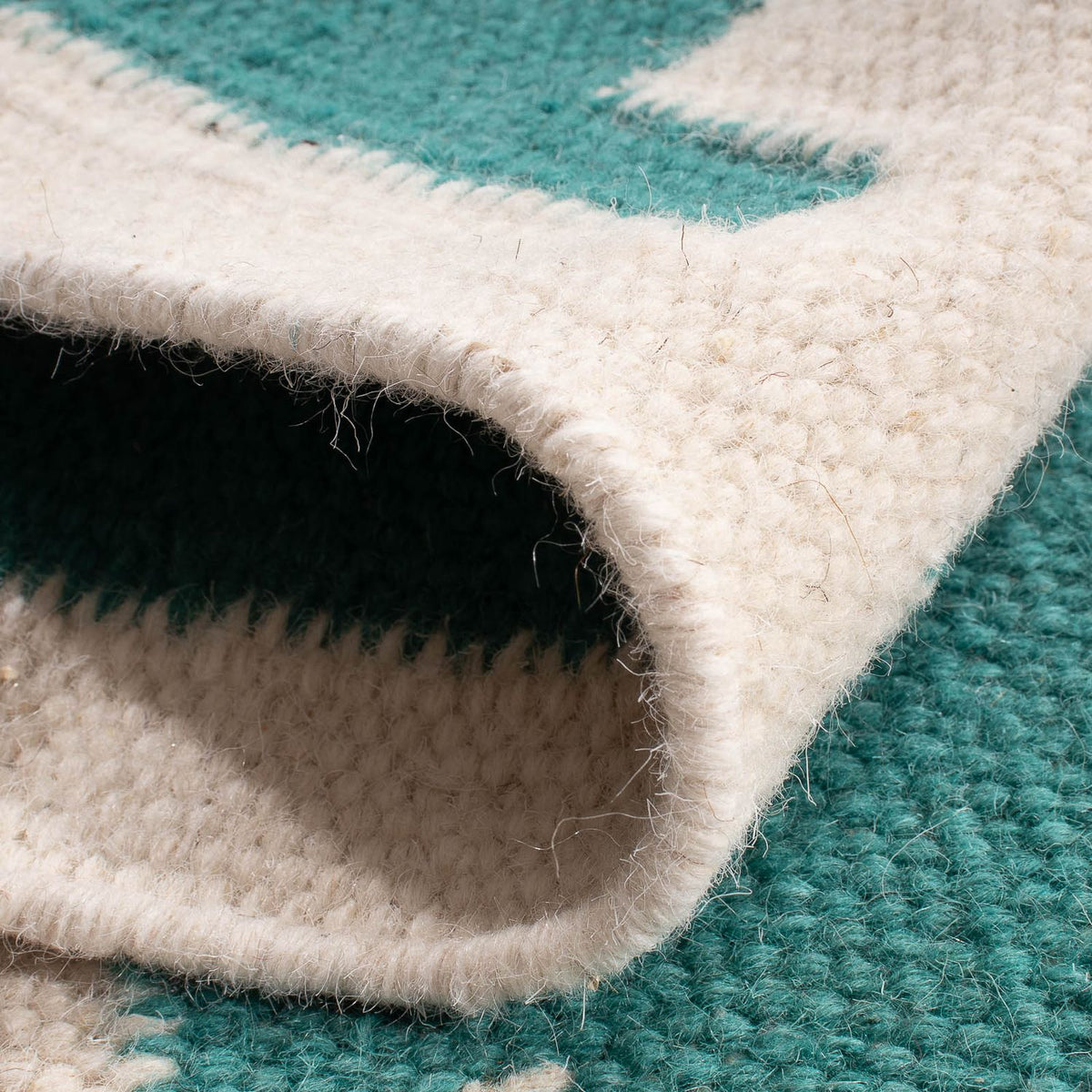 Dywan Kelim - modny - 90 x 60 cm - beżowy