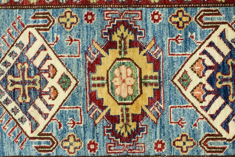 Dywan Ziegler - Kazak - 132 x 79 cm - jasnoniebieski
