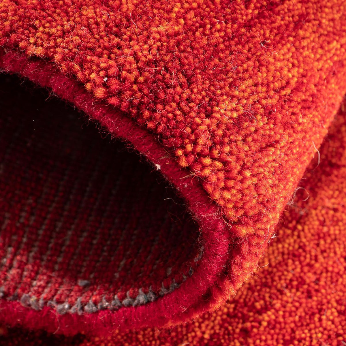 Biegacz Dywan Gabbeh - Loribaft Indus - 107 x 47 cm - czerwony